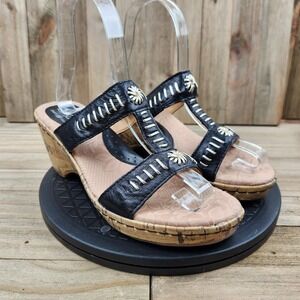 BOC Born Concept Womens size 6 Cork Wedge Heel Slide Sandals